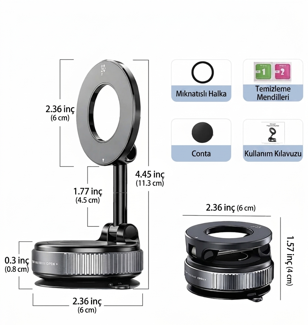 Noseva CarMount Pro™360° Dönebilen Manyetik Telefon Tutucu