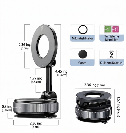 Noseva CarMount Pro™360° Dönebilen Manyetik Telefon Tutucu